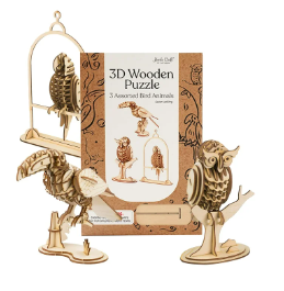 Modern Wooden Puzzle Birds Bundle Set